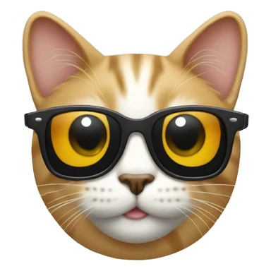 Cat with sunglasses sticker