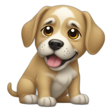 Un chien qui vomit sticker