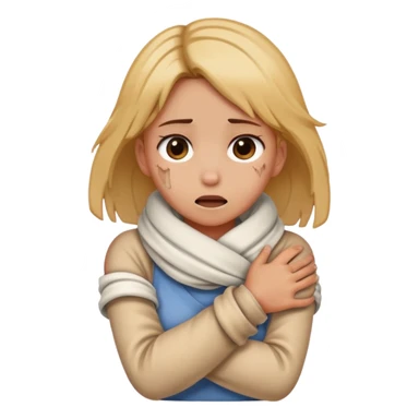 a girl wrapped her arms around neck choking sticker