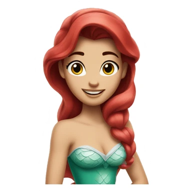 Ariel Disney with just upper body sticker