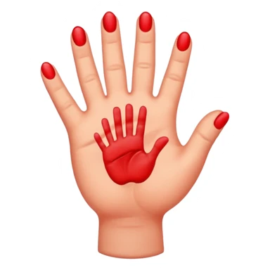 peach emoji with red hand print like a spankinging simple post spanking red mark  sticker