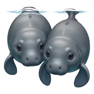 two manatees alone sticker