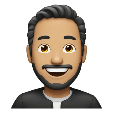 paolo mantoan with beard laughing sticker