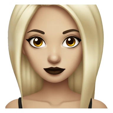 Vampire blonde girl with Dark eye makeup and dark brown eyes sticker