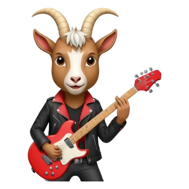Goat rockstar potrait  sticker