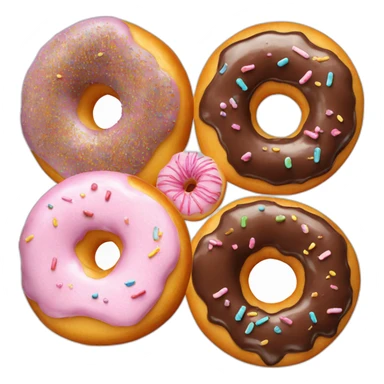 Donut sucrés au sucre sticker