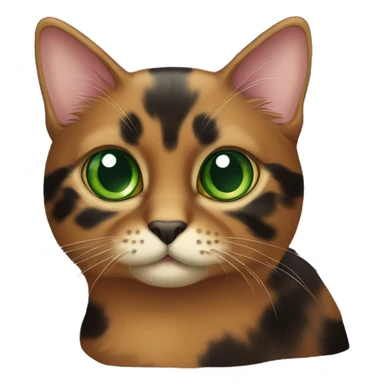 tortoiseshell  Cat with green eyes sticker