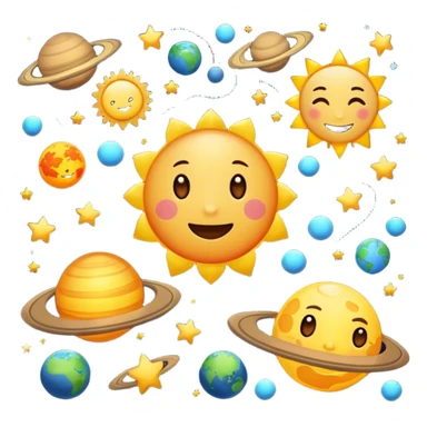 Faça um sistema solar sticker