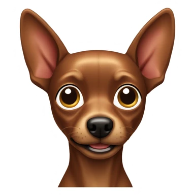 brown toy terrier dog sticker