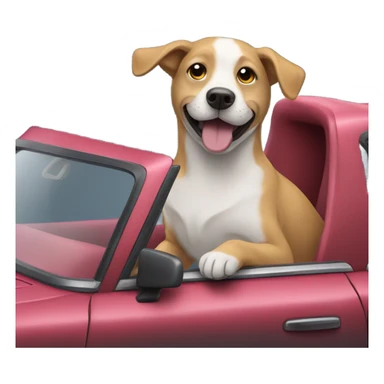 Dog in a car sticker