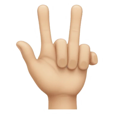 Hand with 4 fingers up sticker