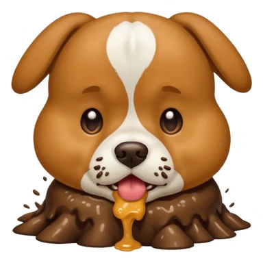 Dog eating it's own puke sticker