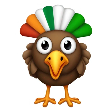 Turkey with an Irish flag  sticker