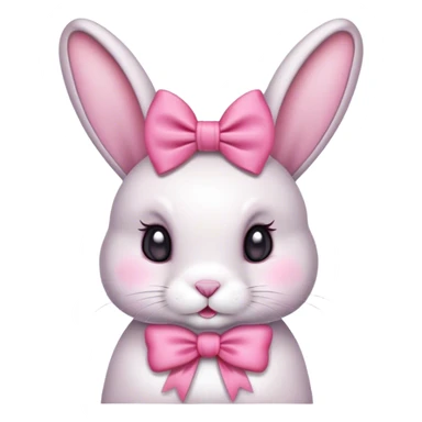 Bunny with a bow on her head sticker