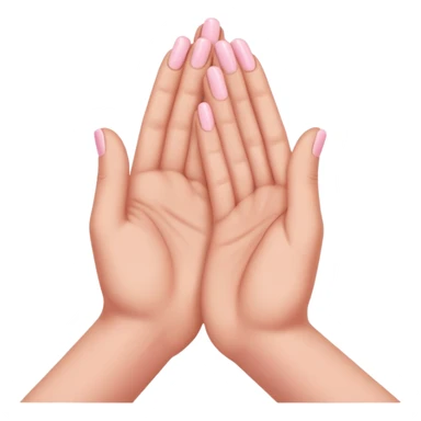 pray hands soft pink sticker