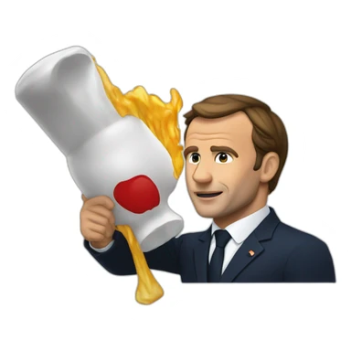 Macron qui est povre sticker