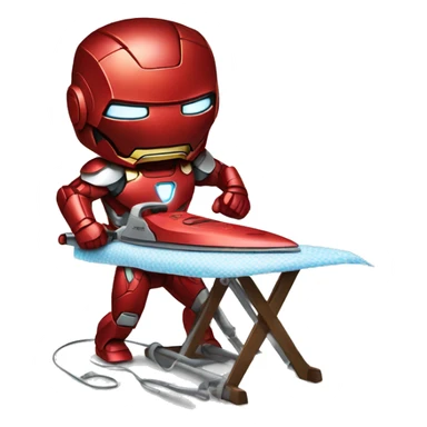 ironman ironing clothes sticker