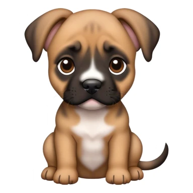 Preso Canario Puppy brown and black colored sticker