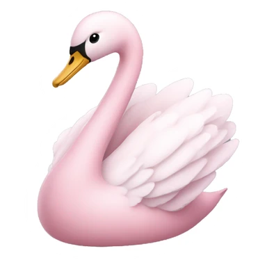 pastel pink swan sticker
