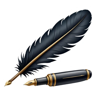 Quill and ink sticker