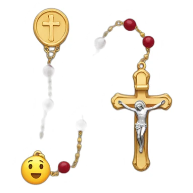Catholic rosary sticker