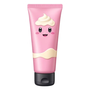 pink cream tube packaging sticker