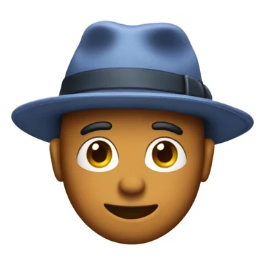 Doug wearing a hat sticker