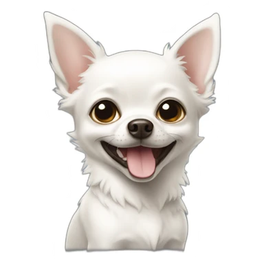 white happy chihuaha sticker