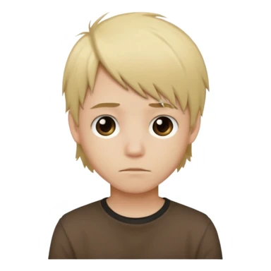 boy with blonde hair emo and brown shirt sticker