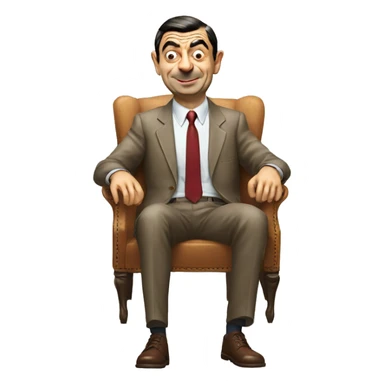 mr bean Sit IN Chair sticker