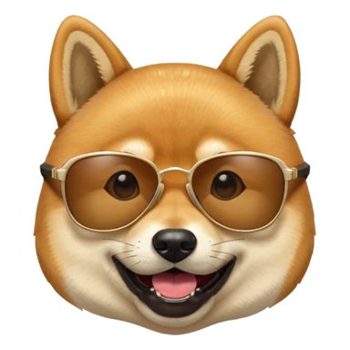 Shiba Jasper with sunglasses  sticker