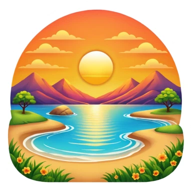 atardecer naturaleza sticker