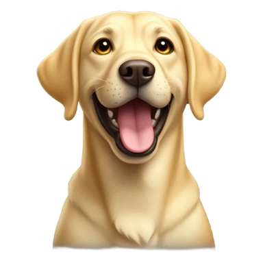 Yellow lab grinning sticker