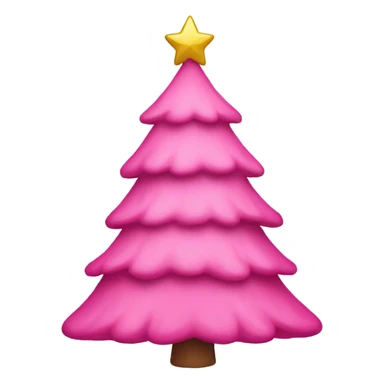Pink Christmas tree sticker