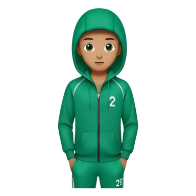 human player number 230 wearing green Squid Game tracksuit sticker