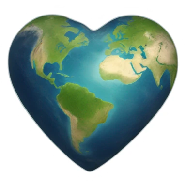heart shaped earth sticker