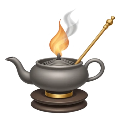 Burning incense on a holder  sticker