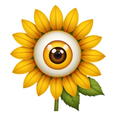 Un girasol y un ojo sticker