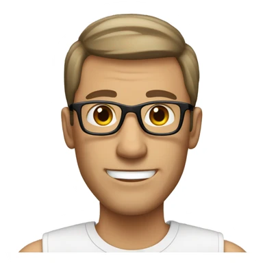 man in his 40s, with glasses, fair skin and short hair with brown eyes giving a thumbs up sign sticker