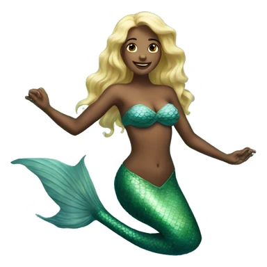 a mermaid in the sea sticker