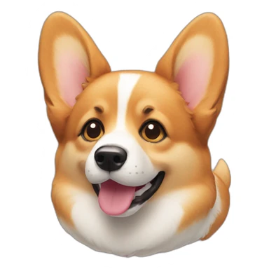 corgi dog cute face sticker