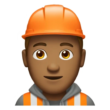 Guy with head orange traffic cone sticker