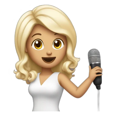 Aguilera singing in microphone sticker
