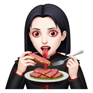 goth vampires with a SPAM meat dinner sticker