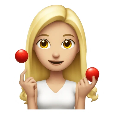 Blonde girl holding Devil eggs  sticker