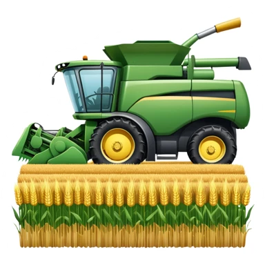 An icon featuring a wheat field, a combine harvester, fertilizer formulas, and plant cells, symbolizing agronomy. The design includes farming tools and crops, representing agricultural science, crop production, and plant biology. Transparent background highlights sustainable farming and growth. sticker