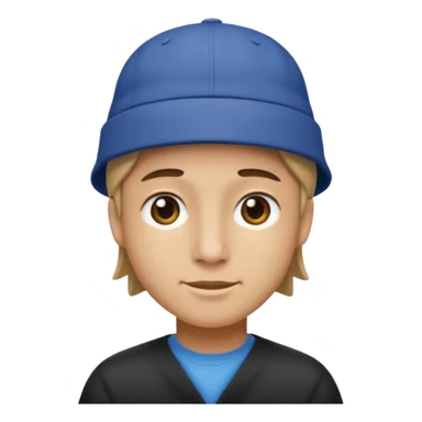 Con un gorro para atras sticker