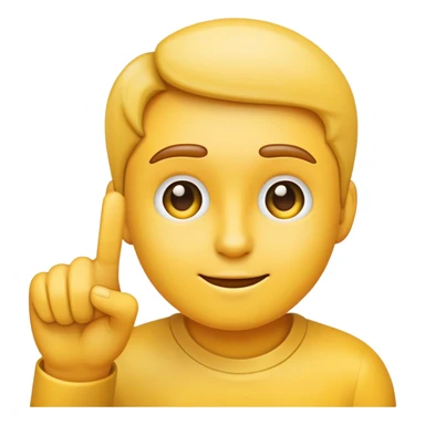 Emoji with the index finger next to the cheek sticker