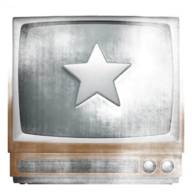 A tv with a star inside sticker