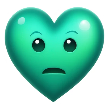 Sea green space heart sticker